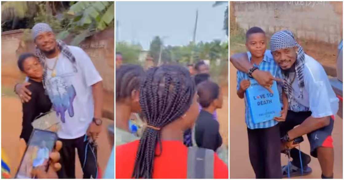 Actor Junior Pope takes photos with fans. Actor Junior Pope takes photos with fans.