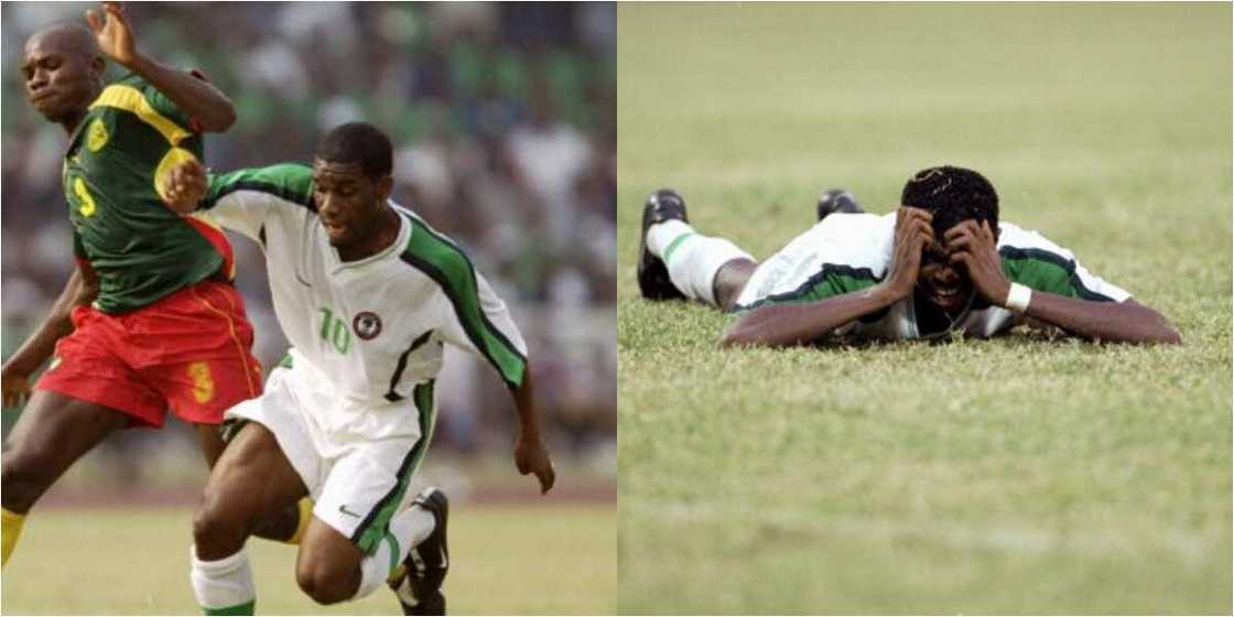 Okocha recalls outpour of emotions when he scored memorable goal against Cameroon at AFCON 2000 final in Lagos Okocha recalls outpour of emotions when he scored memorable goal against Cameroon at AFCON 2000 final in Lagos
