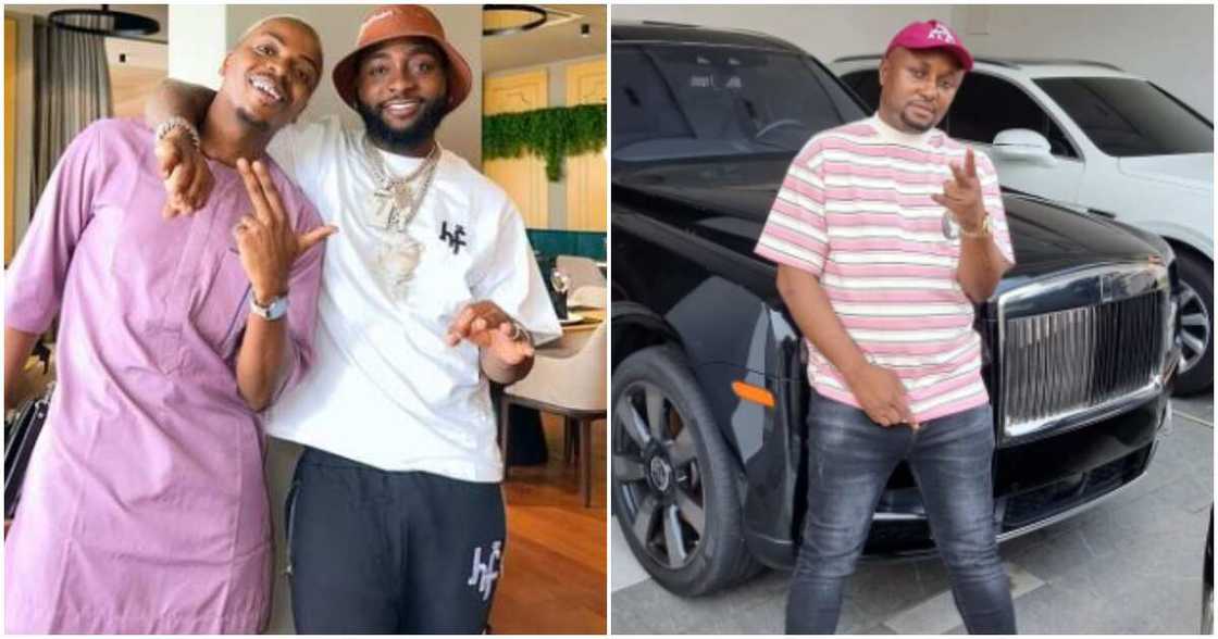 Davido with Isreal and Enioluwa Davido with Isreal and Enioluwa