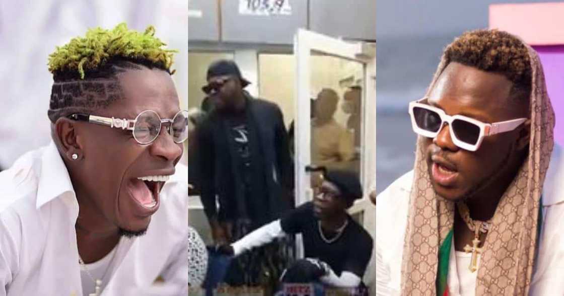 Shatta Wale Begs On His Knees For Coming Late To Interview With Medikal Shatta Wale Begs On His Knees For Coming Late To Interview With Medikal