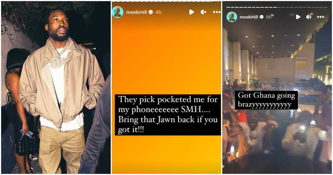 Meek Mill's phone stolen in Ghana. Meek Mill's phone stolen in Ghana.