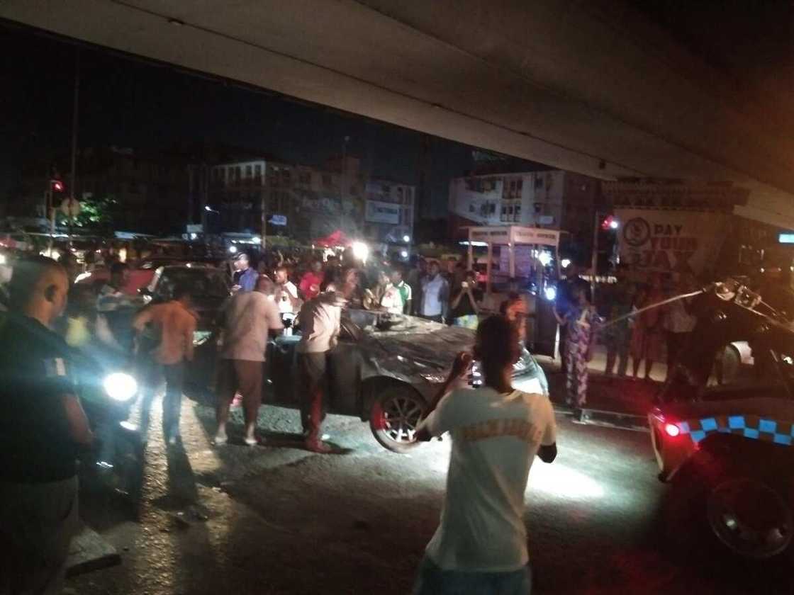 Hotunan Damfarern Kwatena da ya murkushe mota a Jihar Legas