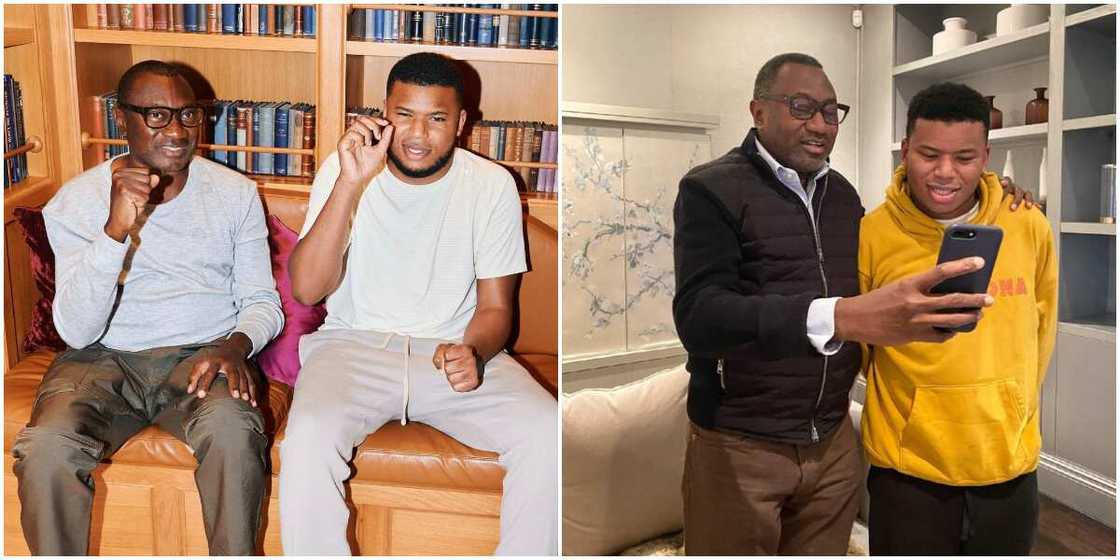 Femi Otedola celebrates son Fewa's birthday, Femi Otedola and son Fewa Femi Otedola celebrates son Fewa's birthday, Femi Otedola and son Fewa