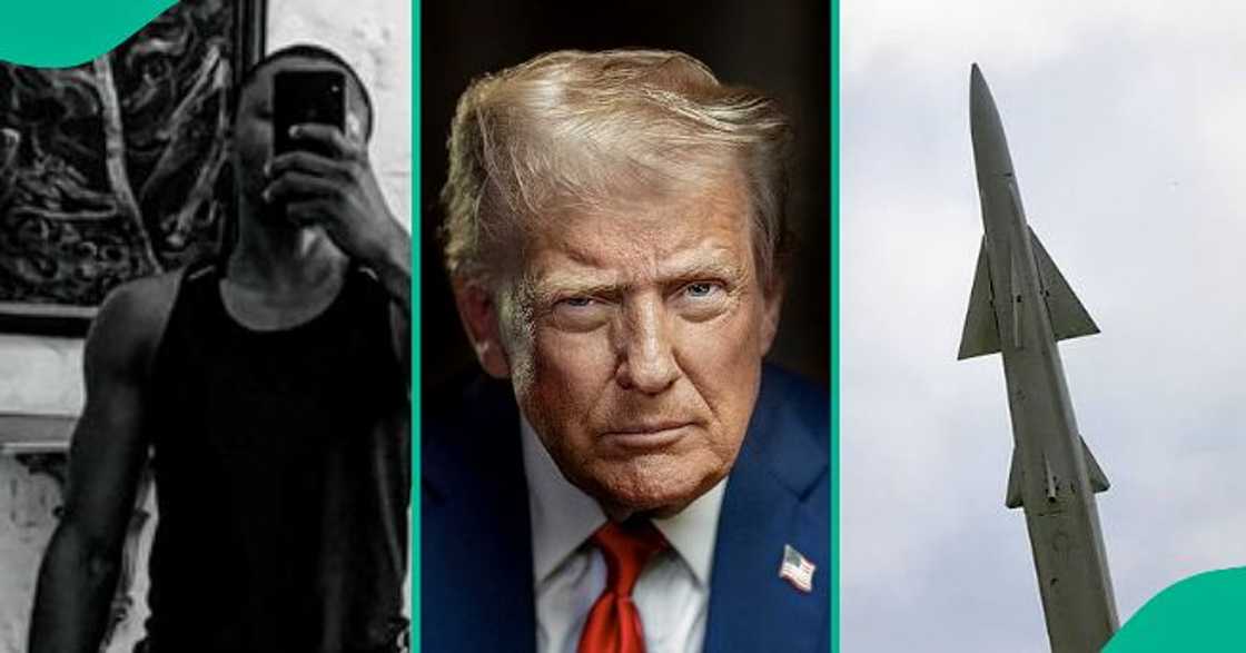 Man refutes claims that President Donald Trump's missile missed the target amid US efforts to tackle insecurity in Nigeria. Man refutes claims that President Donald Trump's missile missed the target amid US efforts to tackle insecurity in Nigeria.