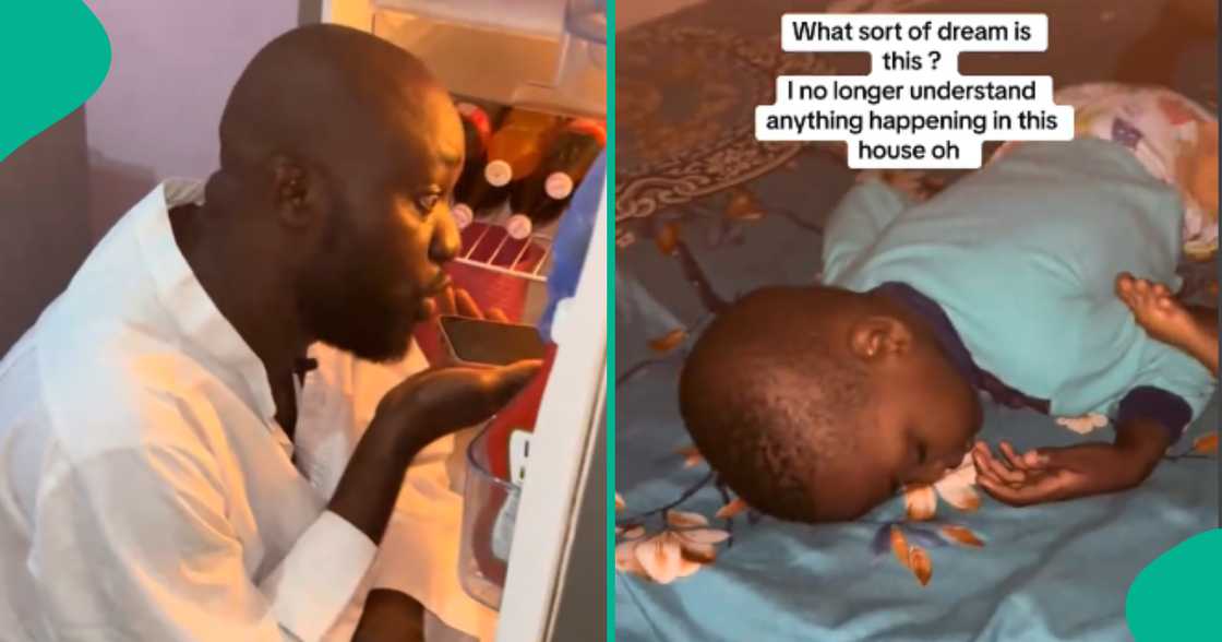 Nigerian dad expresses his confusion as he sees his little son sleep-talking at night, and shares what he kept repeating. Nigerian dad expresses his confusion as he sees his little son sleep-talking at night, and shares what he kept repeating.