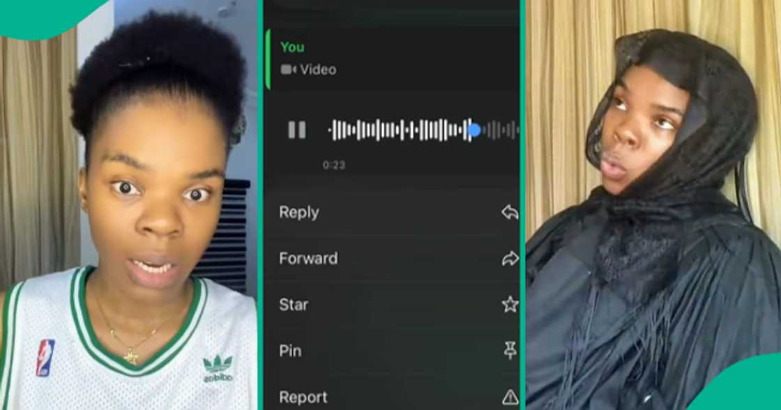 Lady posts the voice note that she received from her mother-in-law. Lady posts the voice note that she received from her mother-in-law.