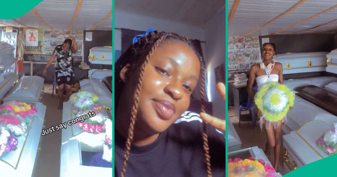 18-year-old casket seller flaunts her business on social media, begs for patronage
