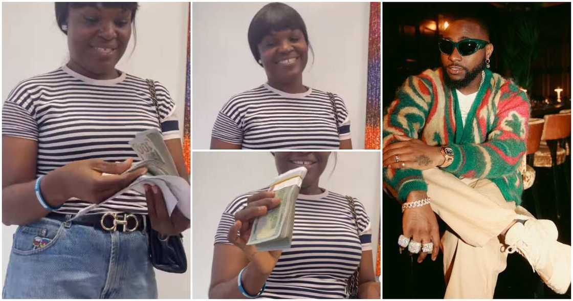 Davido fulfils promise to honest hotel worker, gives her $10,000 cash. Davido fulfils promise to honest hotel worker, gives her $10,000 cash.