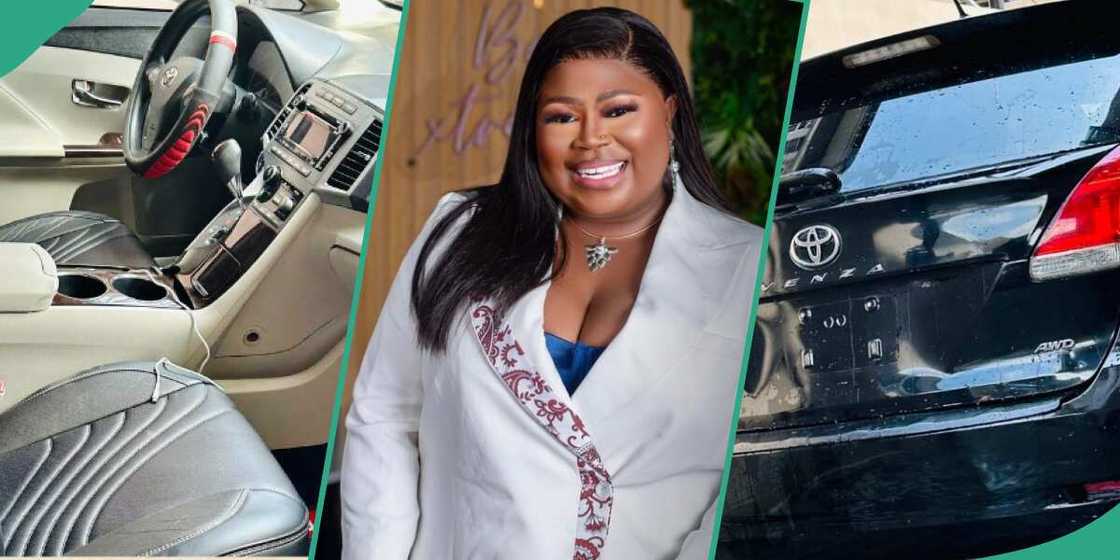 Actress Kemi Ariyo's new car, Actress Kemi Ariyo Actress Kemi Ariyo's new car, Actress Kemi Ariyo
