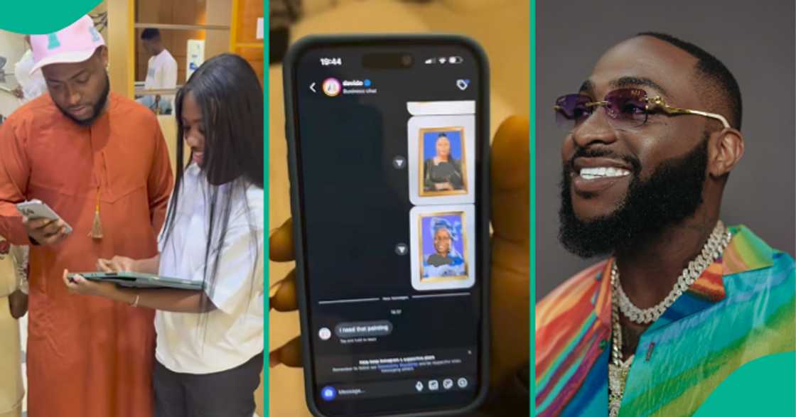 Female artist overjoyed as she meets Davido in person for the first time.