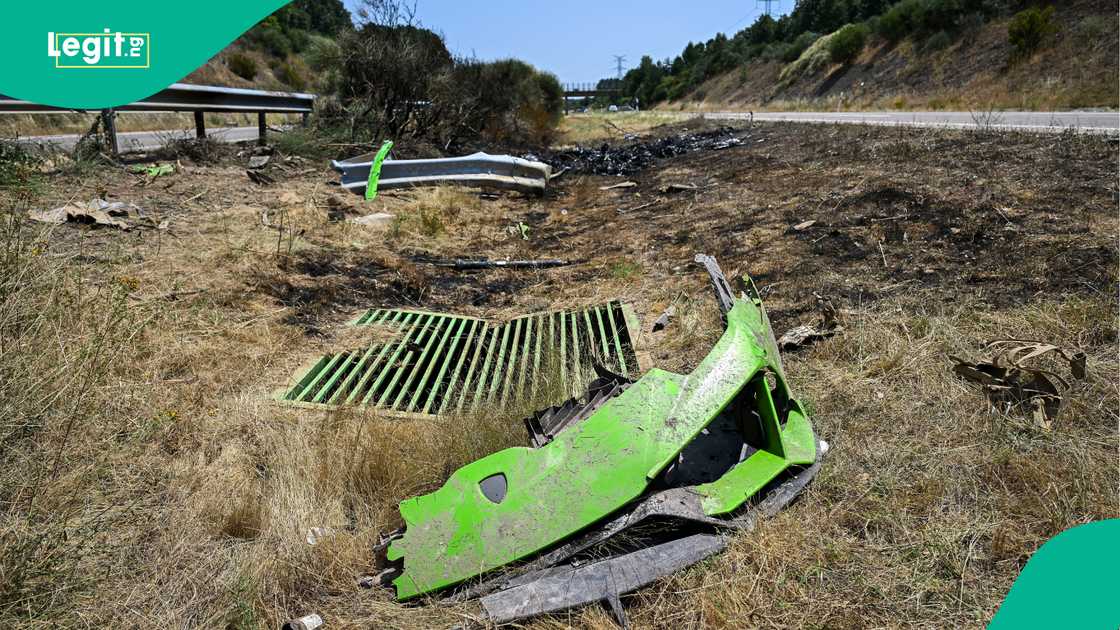 Diogo Jota, Andre Silva, A-52 highway, Cernadilla, Zamora, Spain. Diogo Jota, Andre Silva, A-52 highway, Cernadilla, Zamora, Spain.