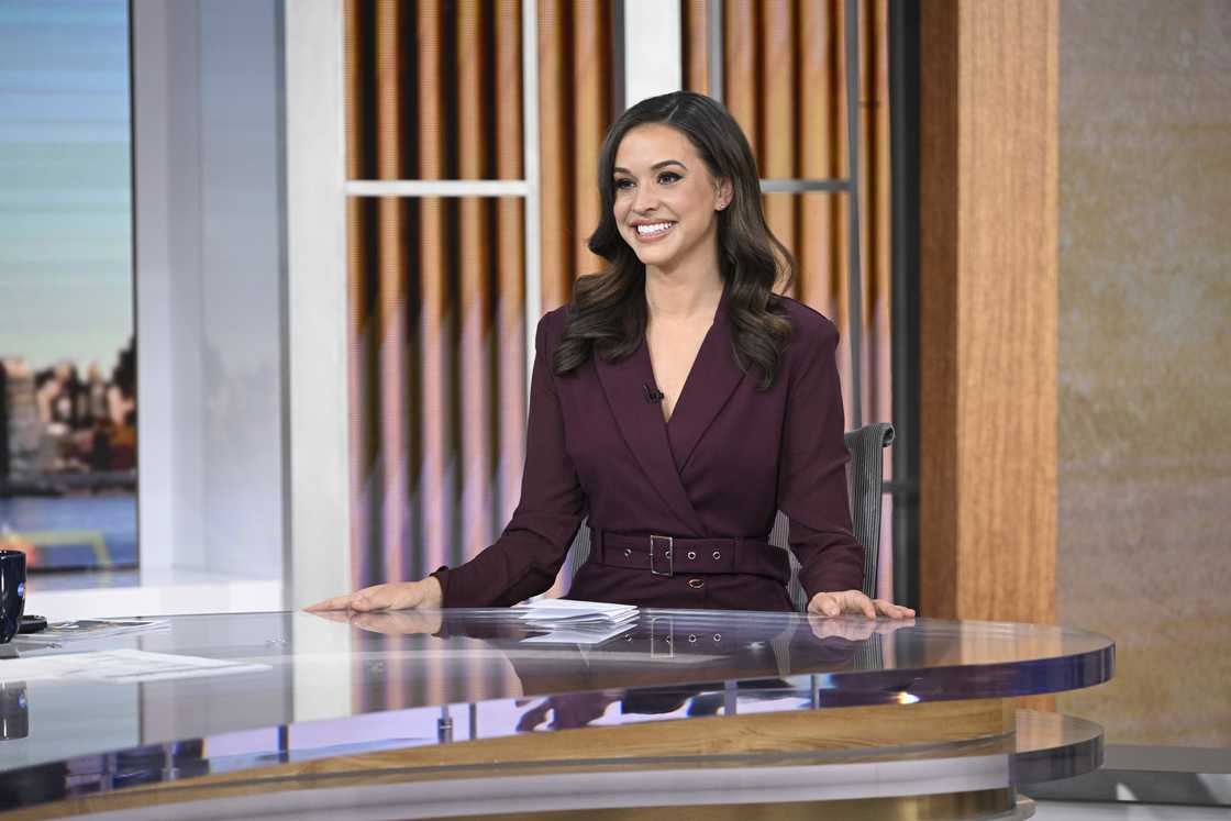 Hanna Battah on the set of "Good Morning America" on ABC Hanna Battah on the set of "Good Morning America" on ABC