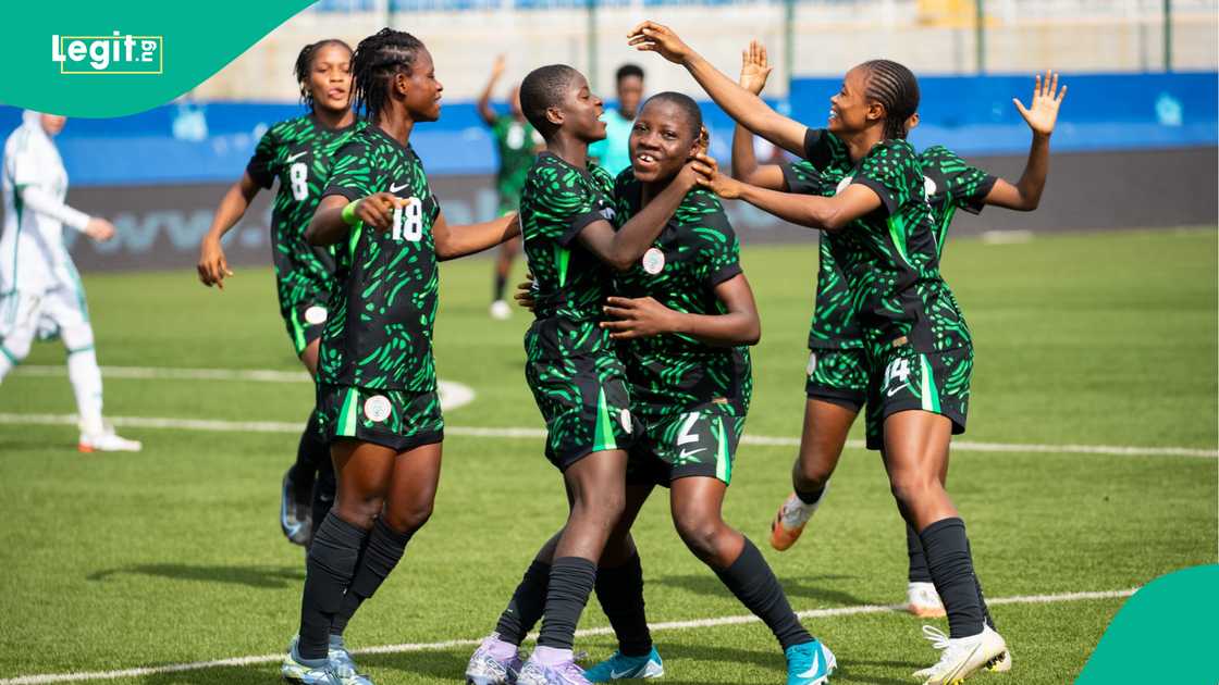 Nigeria defeated Algeria 4-0 in the final round of the 2025 FIFA U-17 Women’s World Cup qualifiers. Nigeria defeated Algeria 4-0 in the final round of the 2025 FIFA U-17 Women’s World Cup qualifiers.