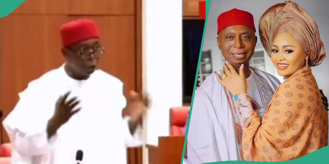 Regina Daniels and Ned Nwoko speaking on how to strengthen the naira. Regina Daniels and Ned Nwoko speaking on how to strengthen the naira.