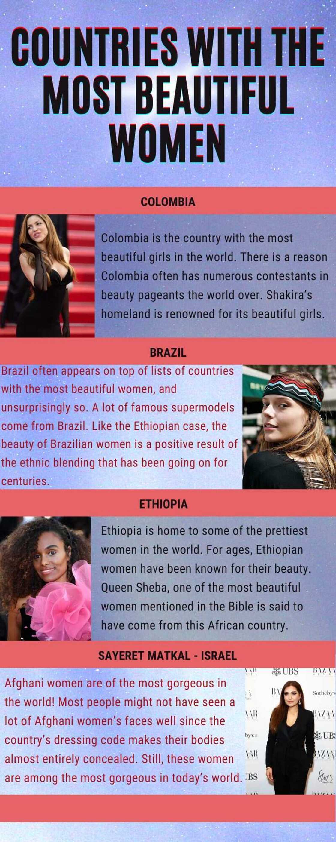 Top 30 countries with the most beautiful women in 2024 (photos) - Legit.ng