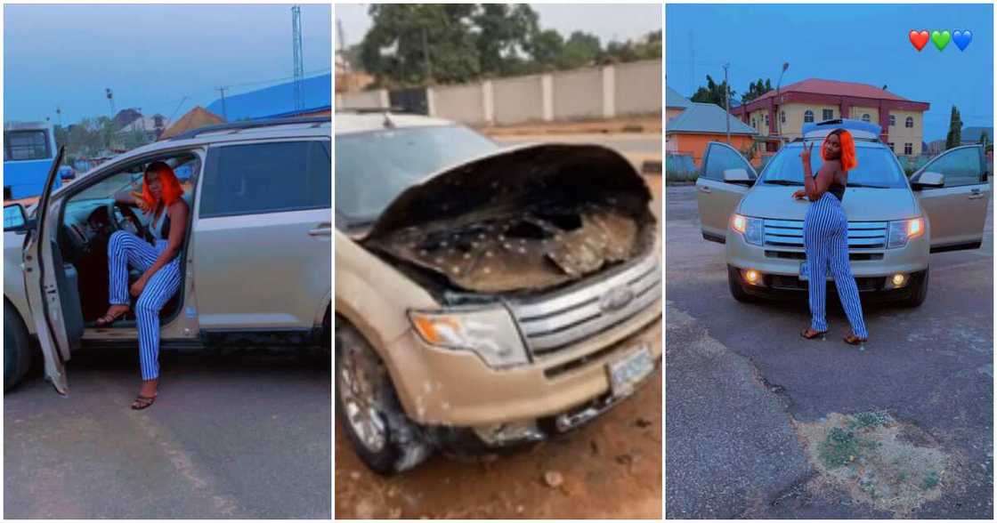 Muhammad Cluster, car gift, catches fire, goes up in flames Muhammad Cluster, car gift, catches fire, goes up in flames