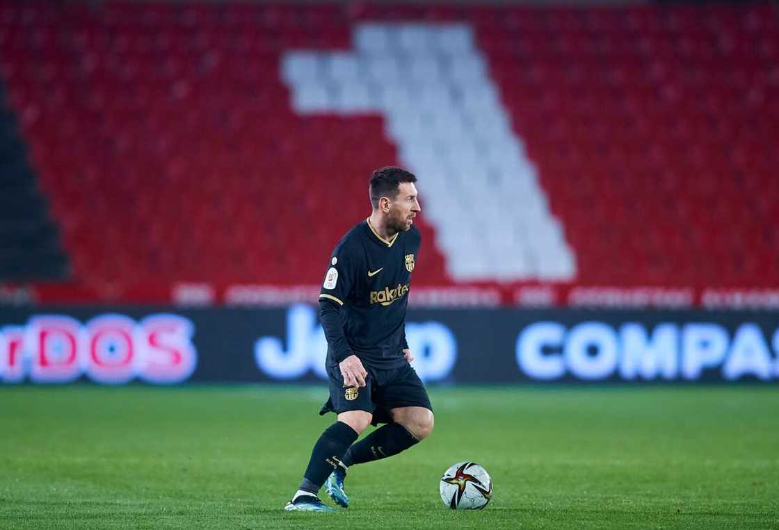 Lionel Messi in action for Barcelona. Lionel Messi in action for Barcelona.