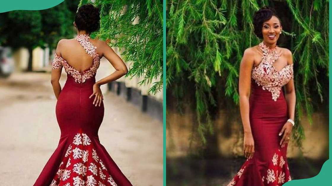 Satin-lace Ankara mermaid Satin-lace Ankara mermaid