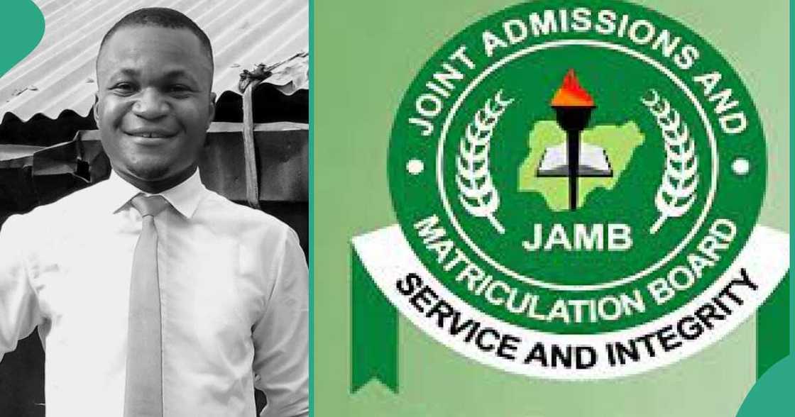 Teacher happy as his student visits him after JAMB exams. Teacher happy as his student visits him after JAMB exams.