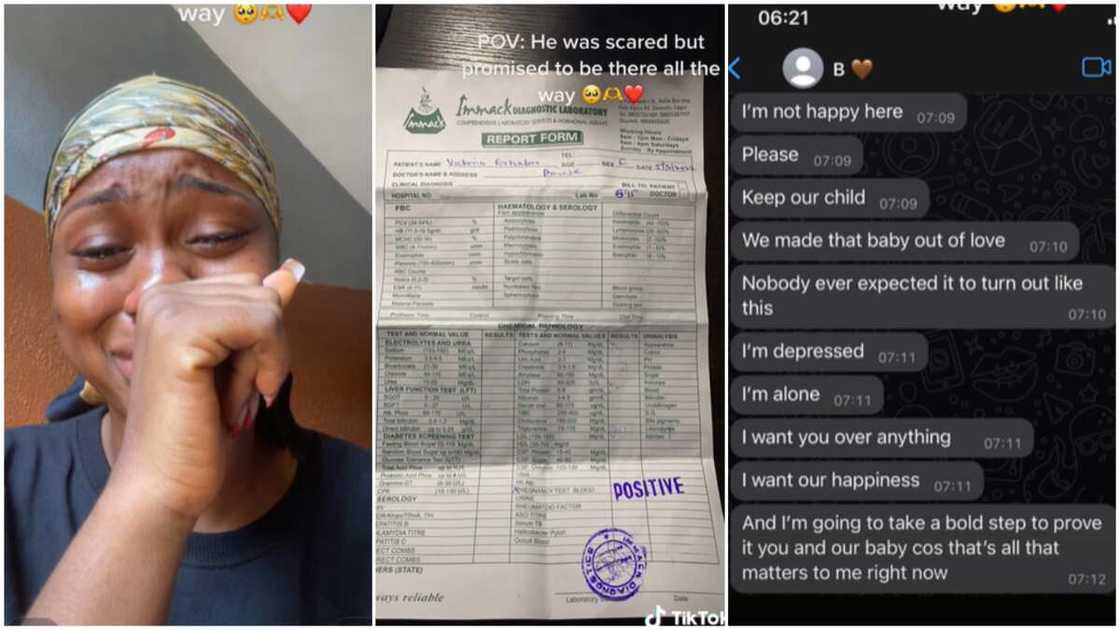 Pregnancy scare/boyfriend supported his pregnant lover. Pregnancy scare/boyfriend supported his pregnant lover.