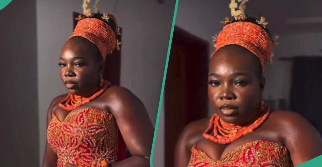 Lady adorns tight Edo outfit and hairstyle Lady adorns tight Edo outfit and hairstyle