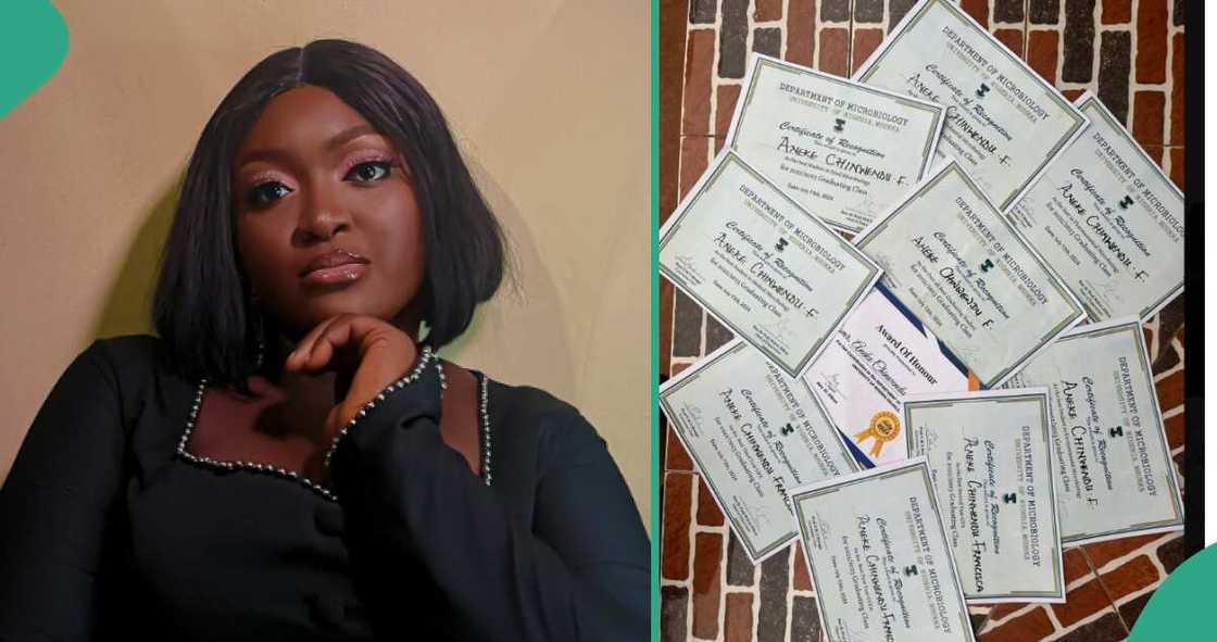 Lady wins many awards at UNN, Enugu. Lady wins many awards at UNN, Enugu.