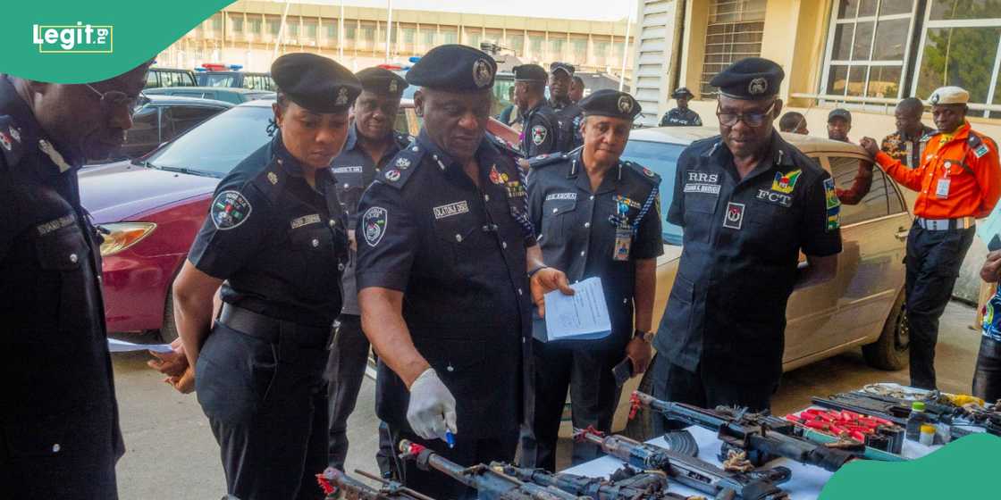 Police parade recovered guns