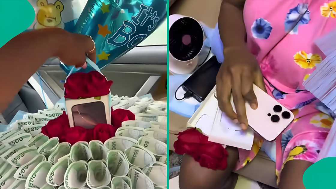 Husband marks arrival of baby boy with lavish gifts for wife