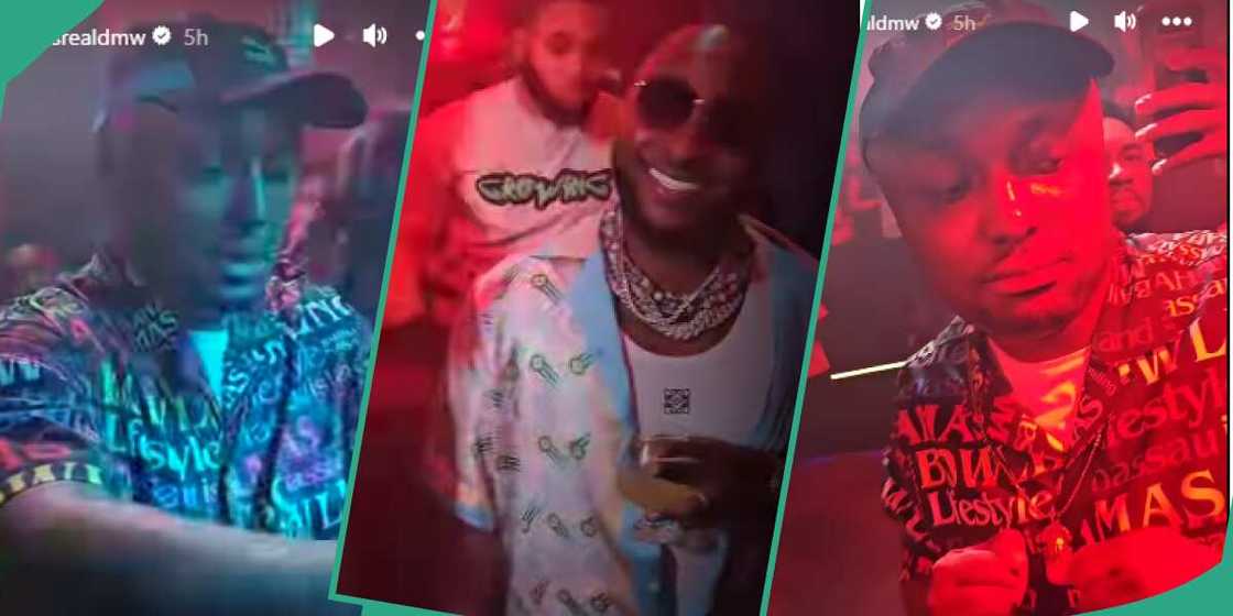 Davido watches Isreal DMW spray money on exotic dancers at nightclub.