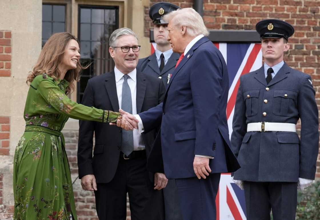 Starmer and his wife Victoria greeted Trump at the UK prime minister's country retreat, Chequers, near London Starmer and his wife Victoria greeted Trump at the UK prime minister's country retreat, Chequers, near London