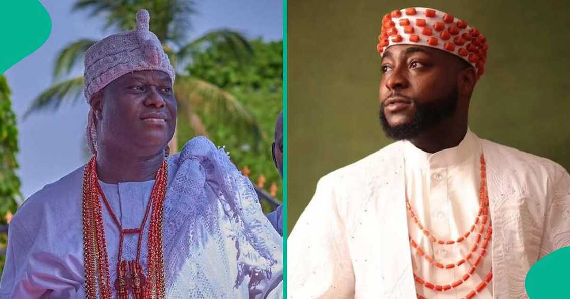 Davido spotted with Ooni of Ife. Davido spotted with Ooni of Ife.