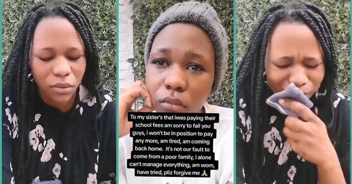 Lady decides to stop paying fees for siblings, says she's tired