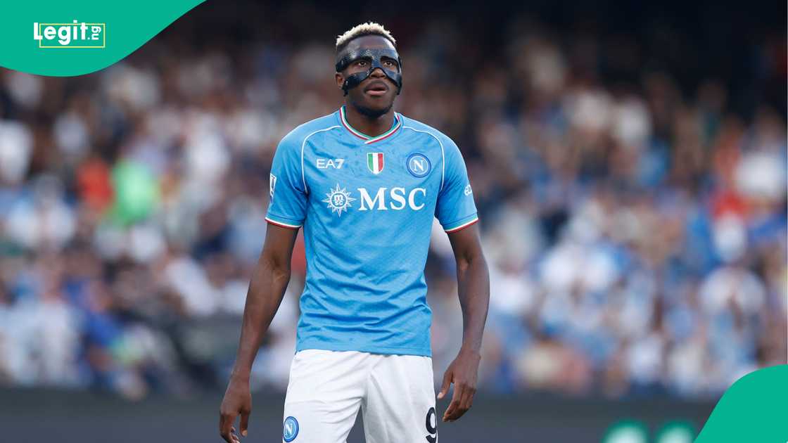 Victor Osimhen, Napoli, US Lecce, Estadio Diego Armando Maradona, Naples, Italy, Serie A. Victor Osimhen, Napoli, US Lecce, Estadio Diego Armando Maradona, Naples, Italy, Serie A.