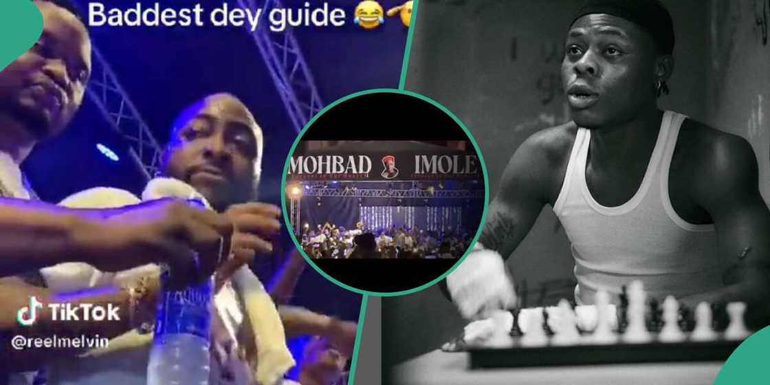 Davido rejects bottled water at Mohbad candlelight's concert Davido rejects bottled water at Mohbad candlelight's concert