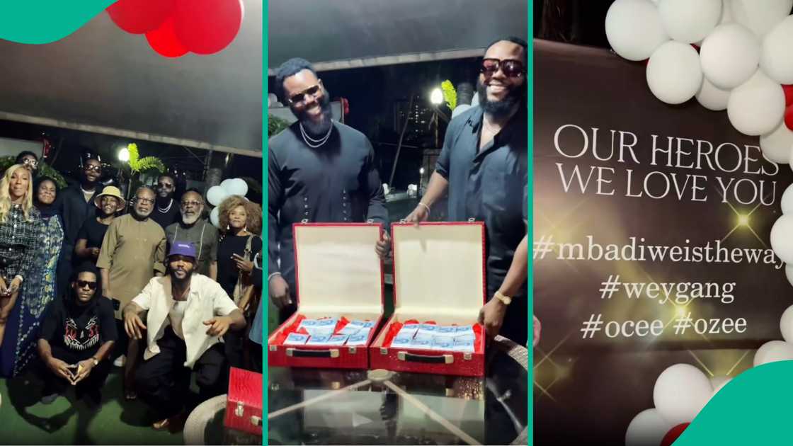 BBNaija: Mbadiwe twins' family throw welcome party at their mansion. BBNaija: Mbadiwe twins' family throw welcome party at their mansion.
