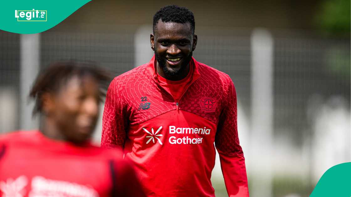 Victor Boniface, Bayer Leverkusen, Leverkusen, Germany, Bundesliga. Victor Boniface, Bayer Leverkusen, Leverkusen, Germany, Bundesliga.