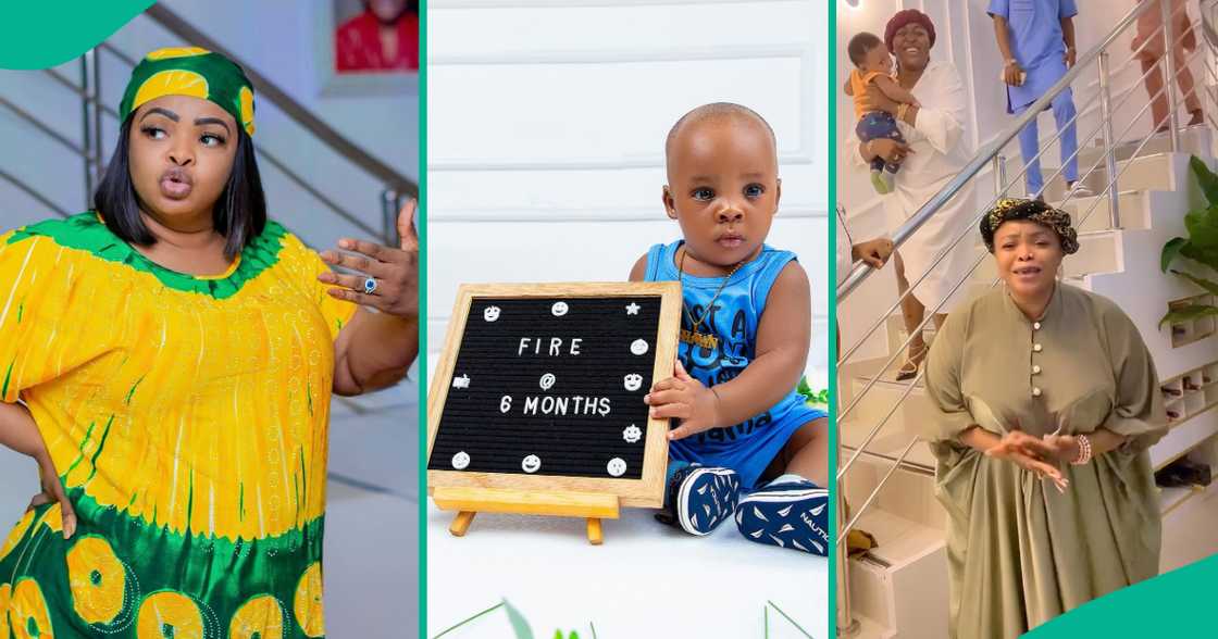 Dayo Amusa sweetly celebrates her first son as he clocks 6 months. Dayo Amusa sweetly celebrates her first son as he clocks 6 months.