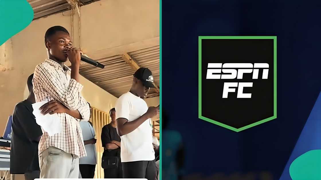 A young Nigerian student has captured the attention of ESPN after a video of his sports commentary went viral online. A young Nigerian student has captured the attention of ESPN after a video of his sports commentary went viral online.