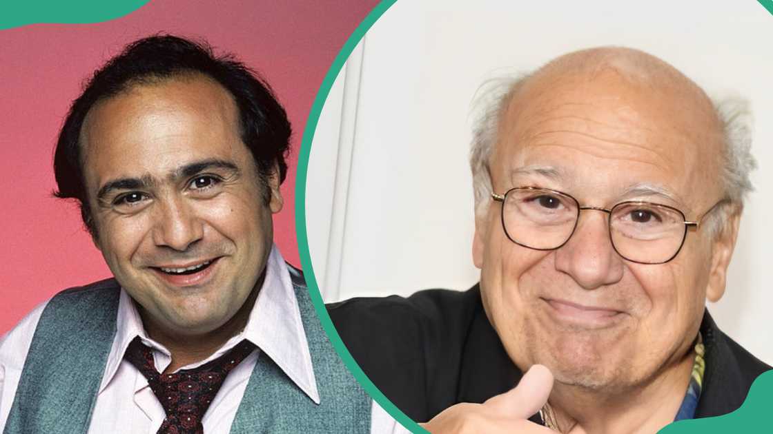 Danny DeVito on the Taxi Season One (L). The actor at the Disney (R).