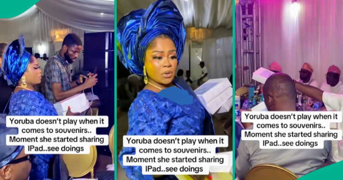 Nigerian woman allegedly shares iPad as souvenir at wedding. Nigerian woman allegedly shares iPad as souvenir at wedding.