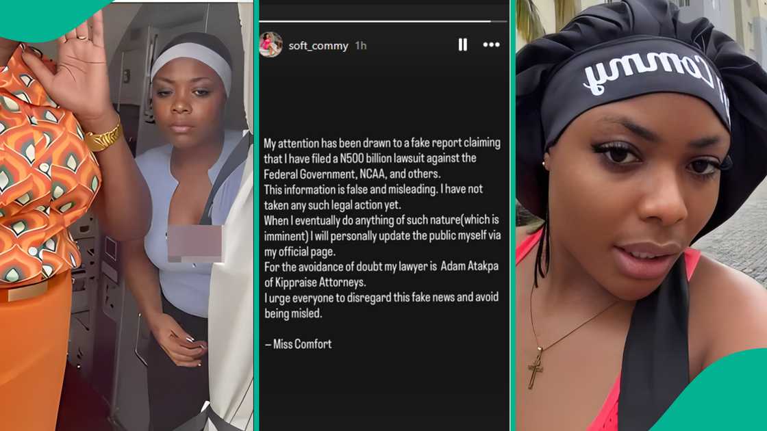 Comfort Emmanson denies filing N500 billion lawsuit against FG, NCAA, and others over viral Ibom Air incident Comfort Emmanson denies filing N500 billion lawsuit against FG, NCAA, and others over viral Ibom Air incident