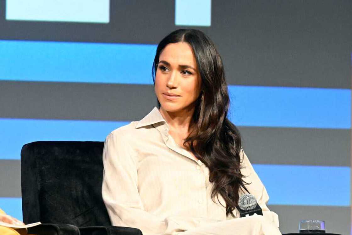Meghan speaks onstage during the Breaking Barriers, Shaping Narratives: How Women Lead On and Off the Screen panel at the 2024 SXSW Conference and Festival Meghan speaks onstage during the Breaking Barriers, Shaping Narratives: How Women Lead On and Off the Screen panel at the 2024 SXSW Conference and Festival