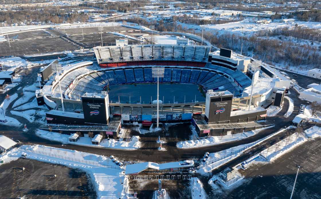 Aerial view of Highmark Stadium