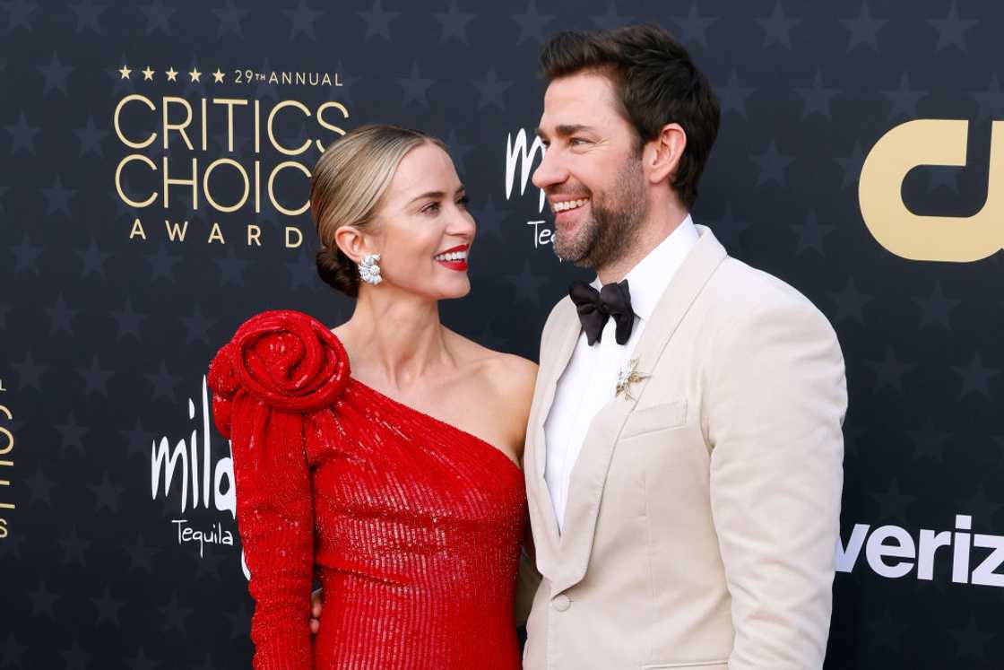 Emily Blunt and John Krasinski at The Barker Hangar