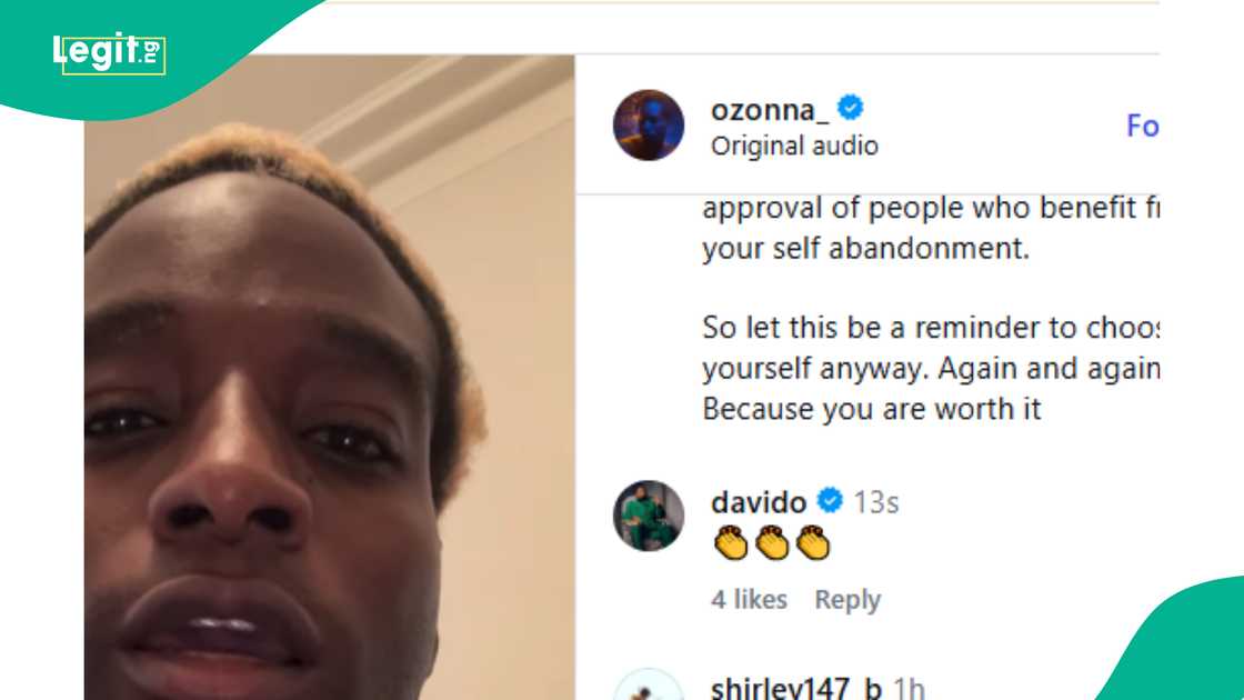 Davido reacts as Ozonna Soludo's absence from family function continues to trend