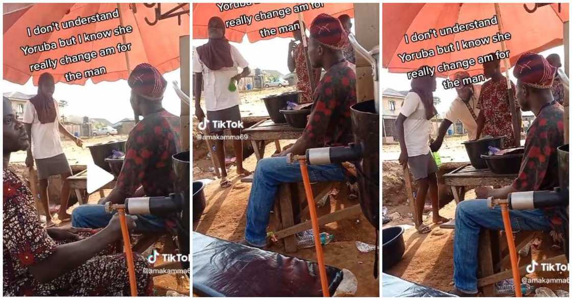 Nigerian lady, wooing her, bottle and plank Nigerian lady, wooing her, bottle and plank