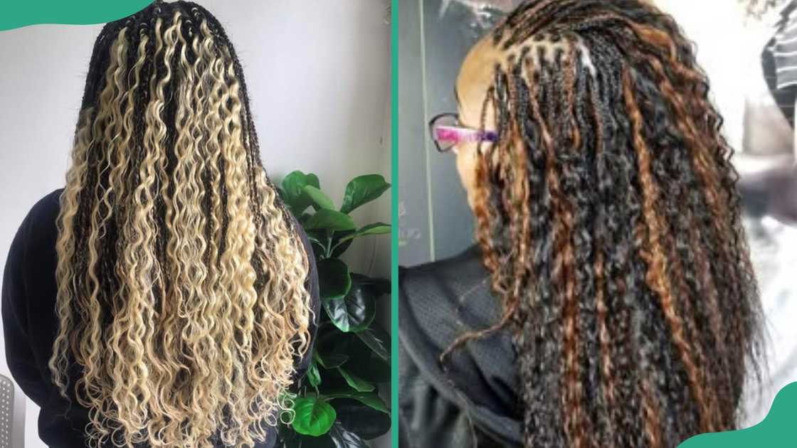 Mixed pick and drop braids Mixed pick and drop braids