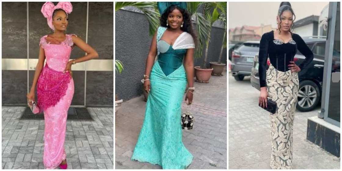 Photos of some ladies in asoebi styles. Photos of some ladies in asoebi styles.