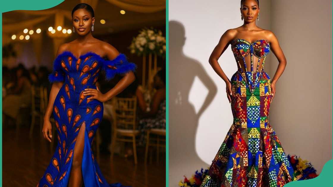 Peacock Ankara gown designs