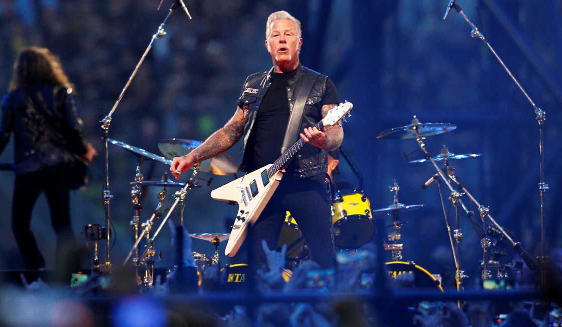 James Hetfield of Metallica performs live on stage